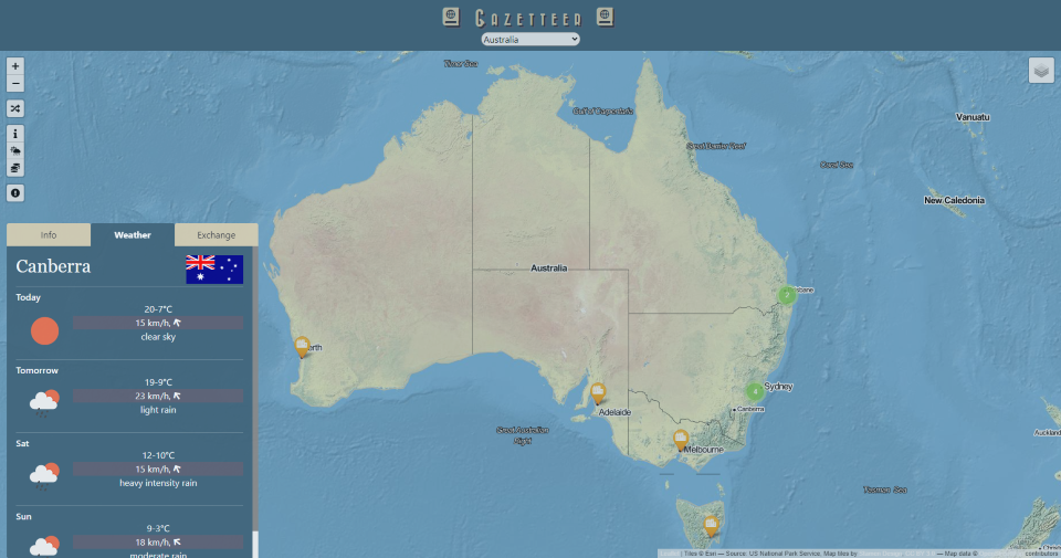 Gazetteer demo image